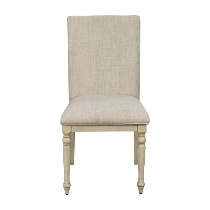 Fiona - Upholstered Dining Chair With Turned Legs (Set of 2) - Light Gray by HouseOfZazla