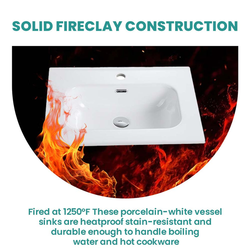 Glossy White Ceramic Integrated Sink by HouseOfZazla