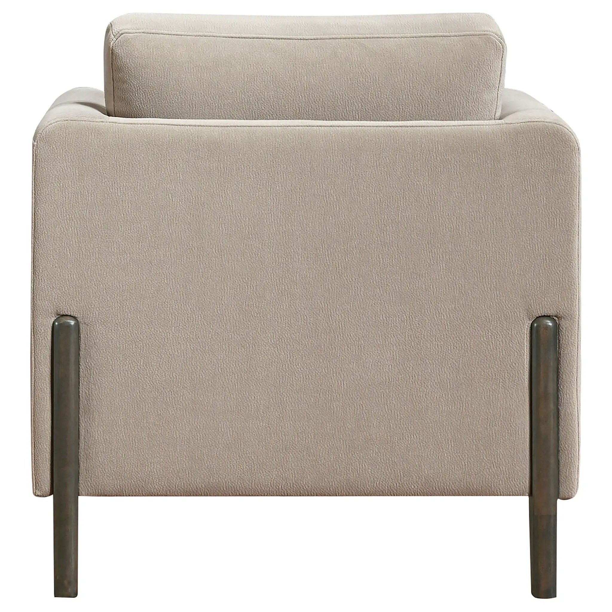 Islington Fabric Upholstered Panel Arm Accent Chair Taupe by Unique Piece Furniture