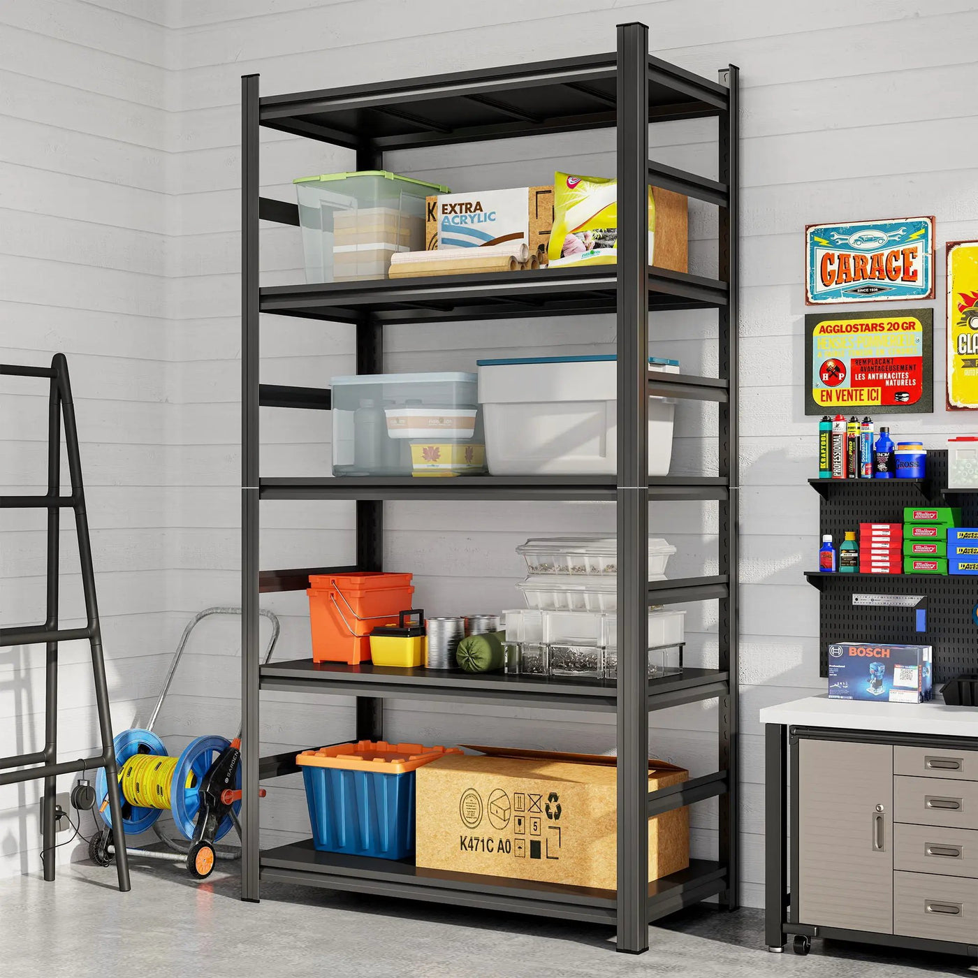 5 Tier Heavy Duty Shelving Unit Adjustable Shelving Units by HouseOfZazla