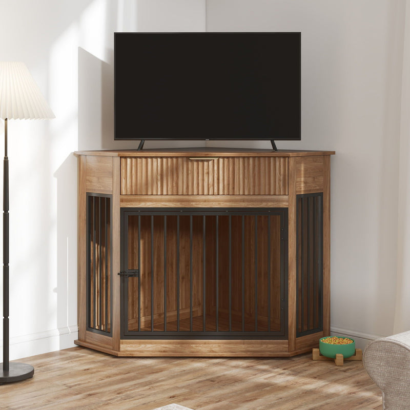 Corner Dog Crate by HouseOfZazla