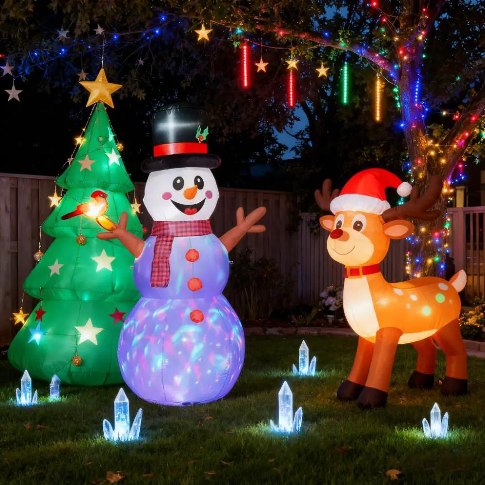 Inflatable Branch Hand Snowman with LED Lights by HouseOfZazla
