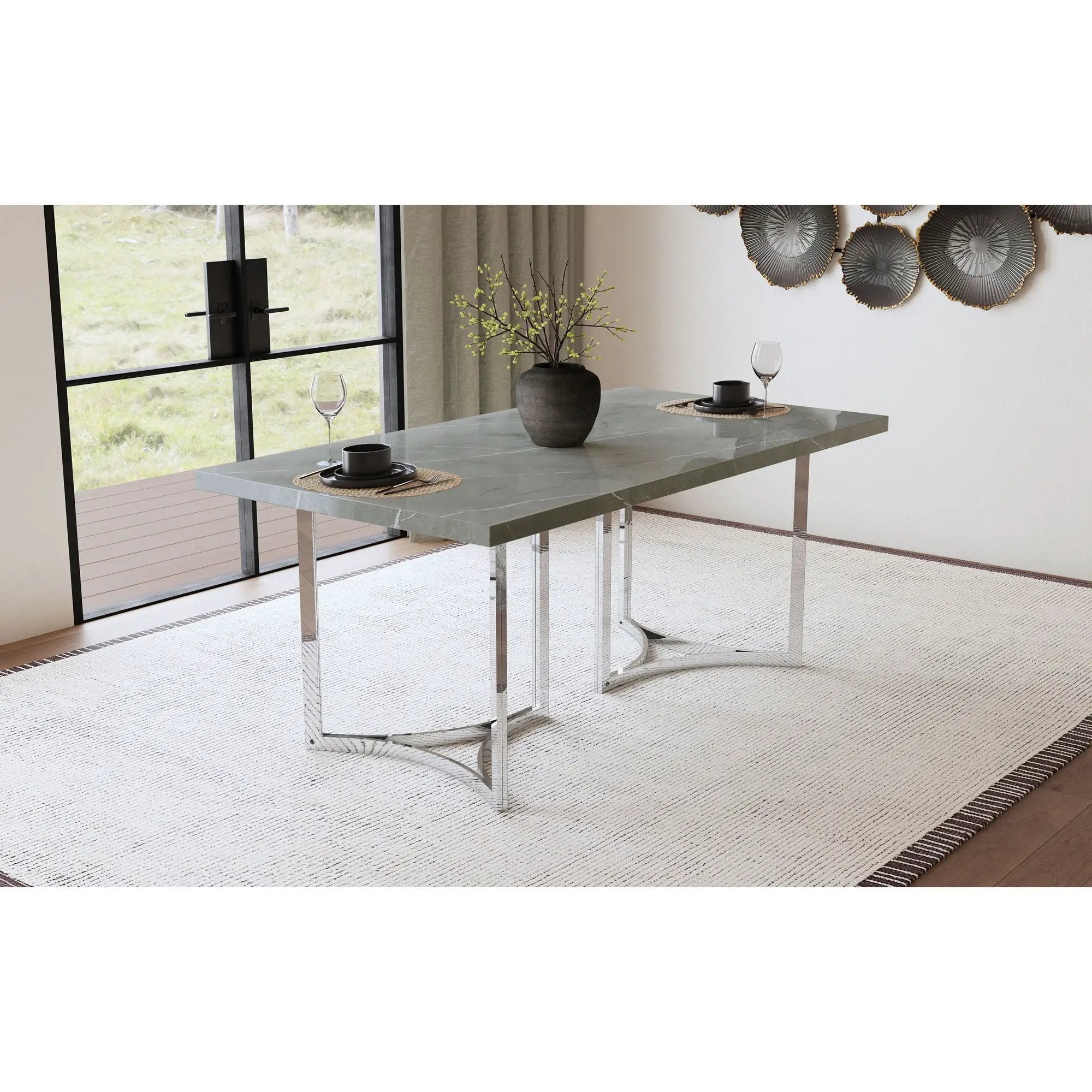 Savona - Rectangular Dining Table - Gray by HouseOfZazla