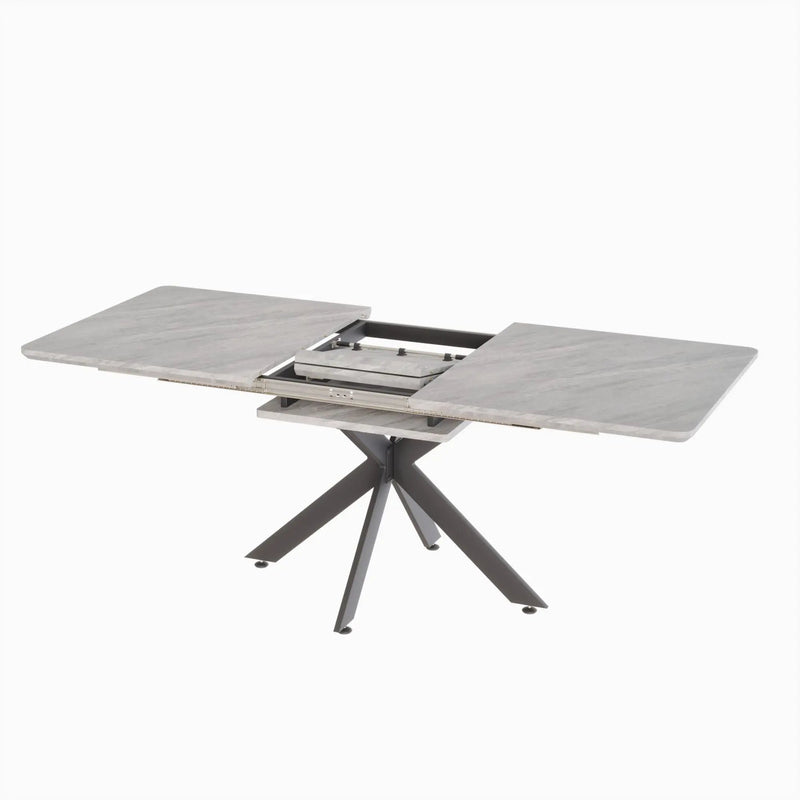 Modern Extendable Dining Table Set With Soft Padded Armless Chairs by Unique Piece Furniture