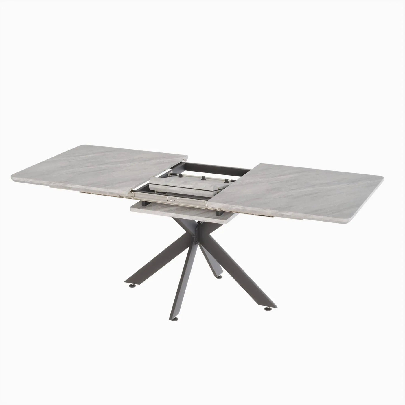 Modern Extendable Dining Table Set With Soft Padded Armless Chairs by HouseOfZazla