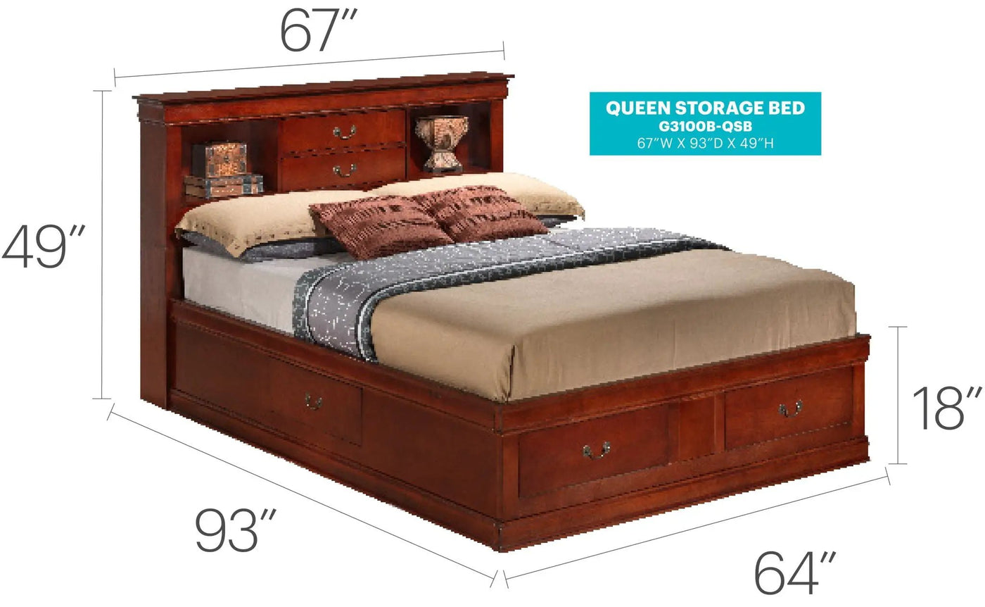 Traditional Style Bookcase Storage Bed by HouseOfZazla
