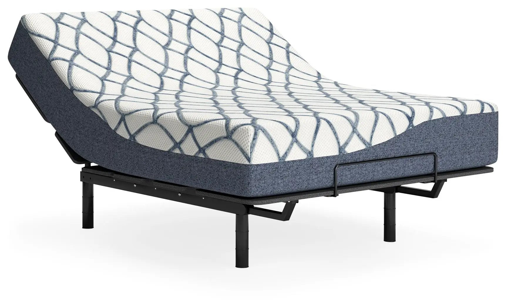12 Inch Chime Elite 2.0 - California King Mattress - White / Blue by Unique Piece Furniture