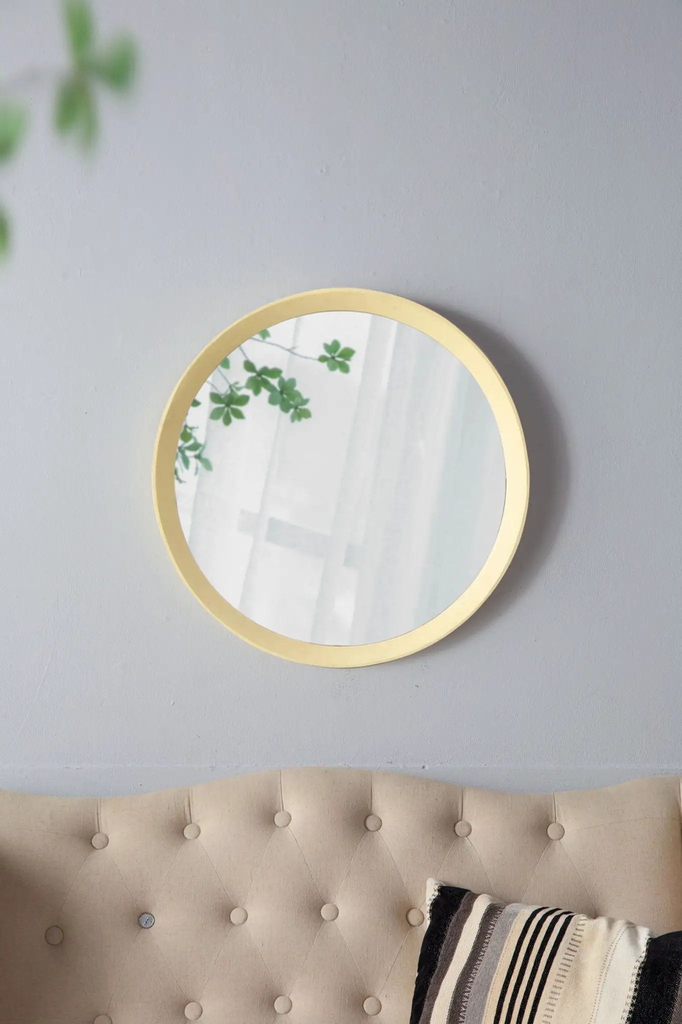 Transitional Decor Style Wall Mirror Decor With Frame For Bathroom by HouseOfZazla