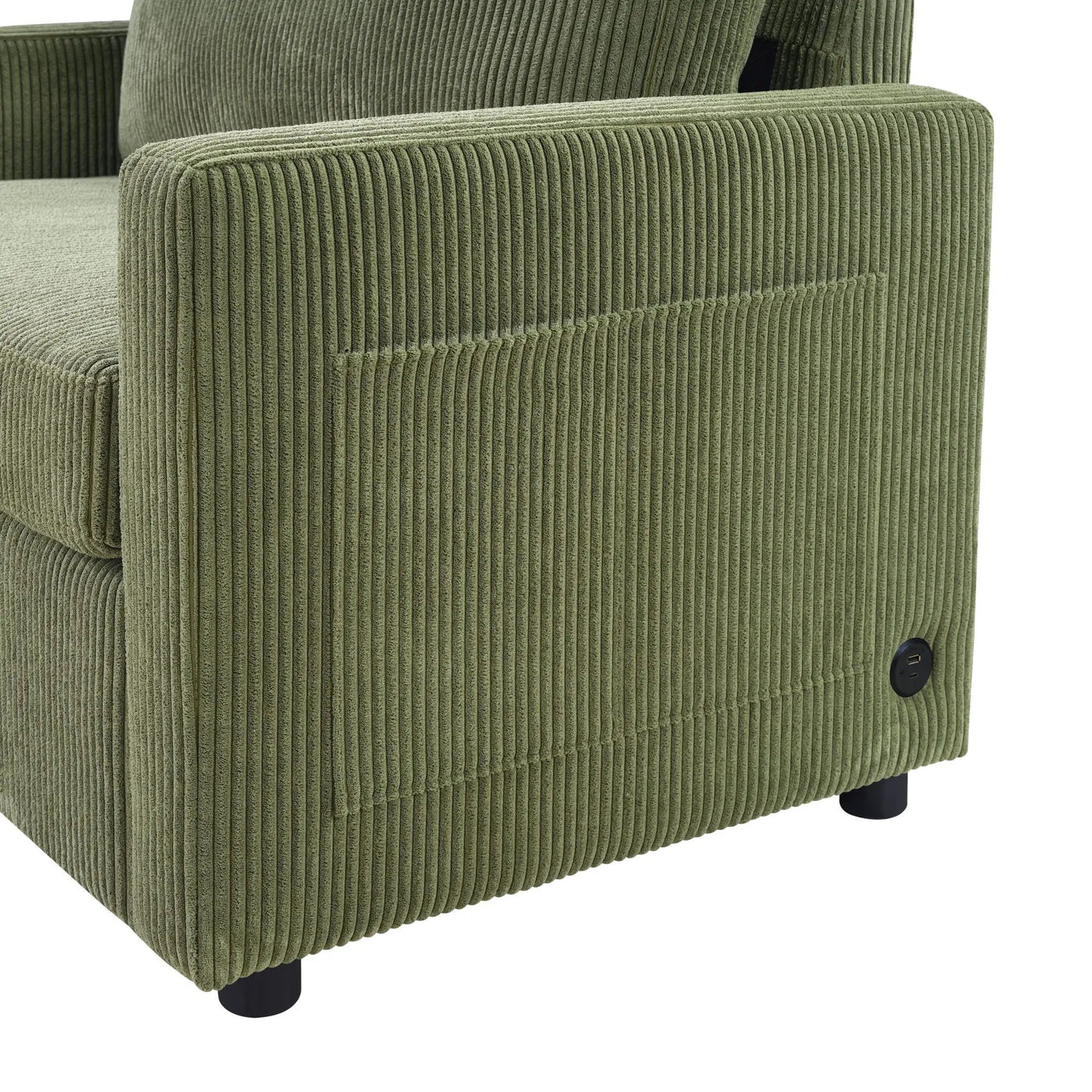 Sleeper Sofa With Foldable Mattress, USB Ports, Side Table & Storage Pocket by HouseOfZazla