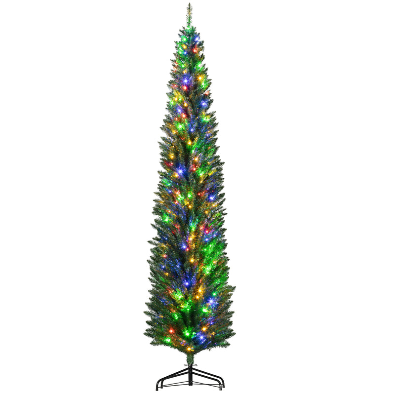HOMCOM 8ft Tall Pencil Prelit Artificial Christmas Tree, photo 10 of 10