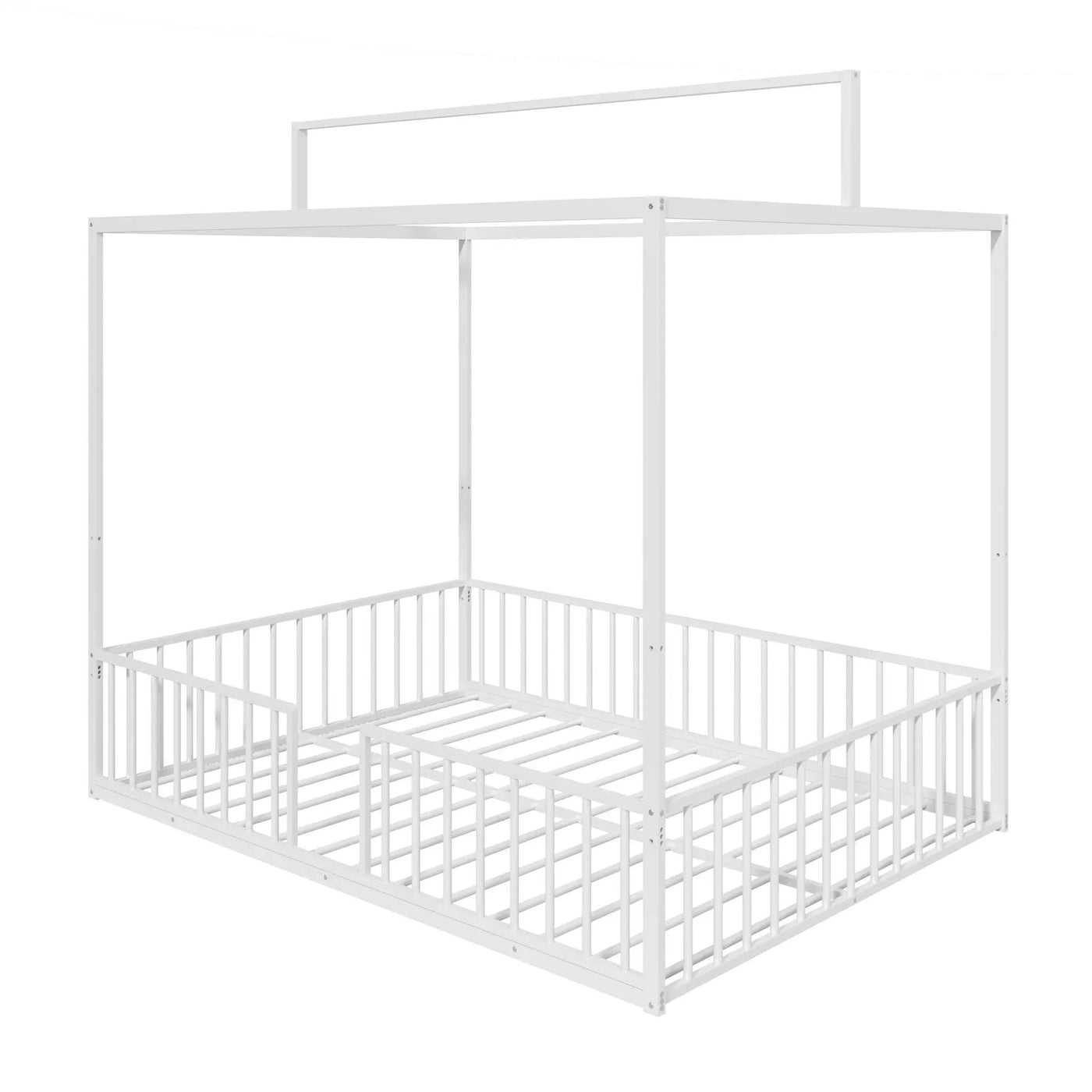 3 In 1 Convertible Montessori Floor Bed With Fenced Support by HouseOfZazla
