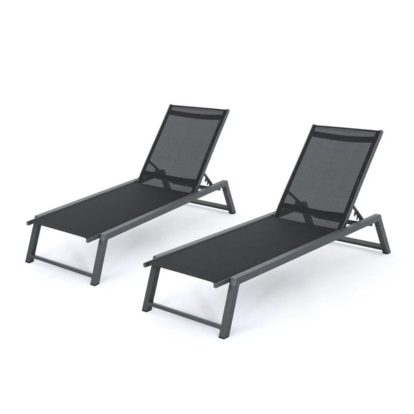 Myers Modern Chaise Lounge Set With Adjustable Back