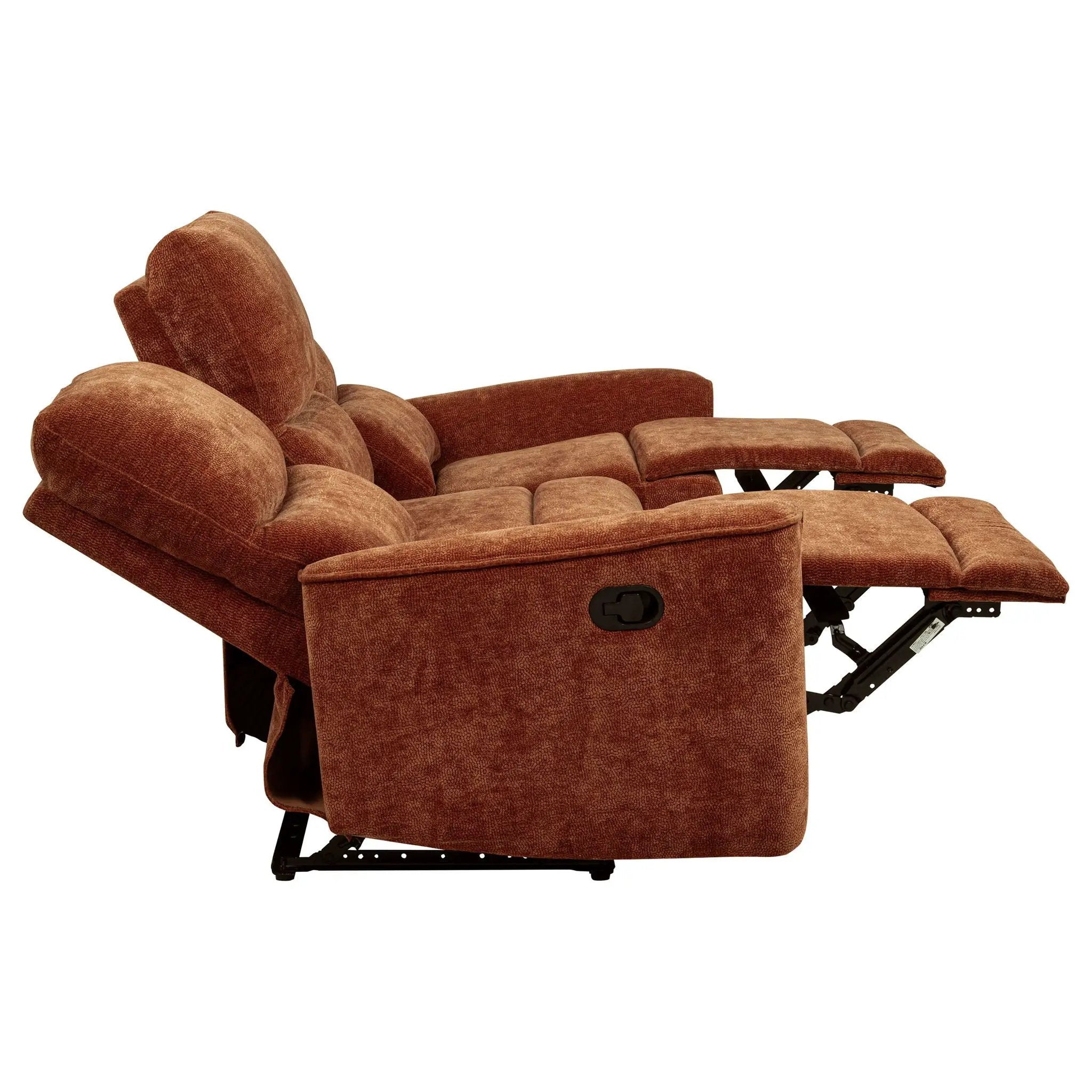 Navarro 2-piece Upholstered Reclining Sofa Set Orange by Unique Piece Furniture