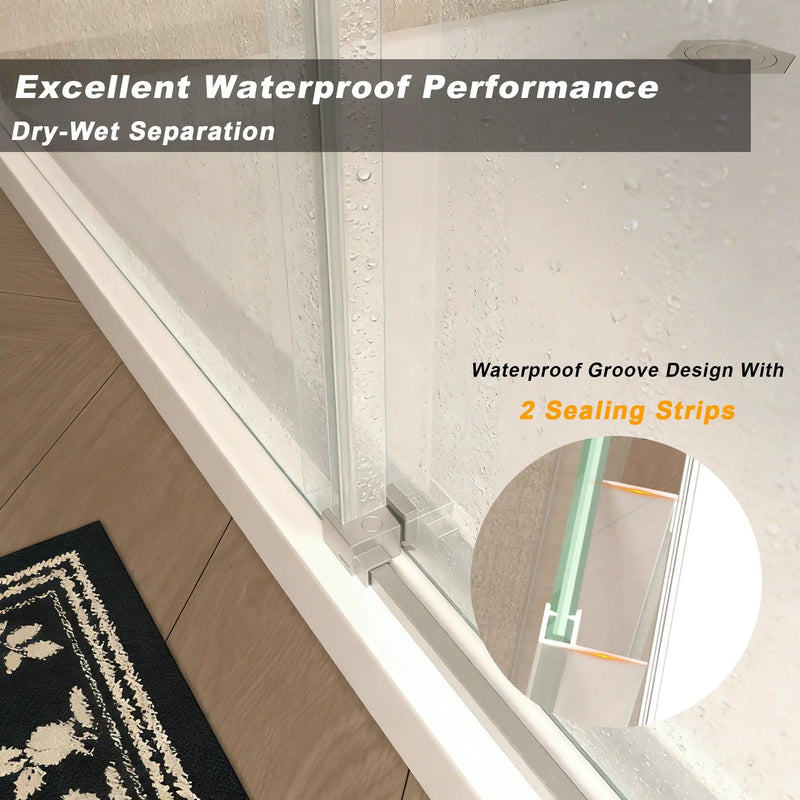 48" Single Sliding Shower Door by HouseOfZazla