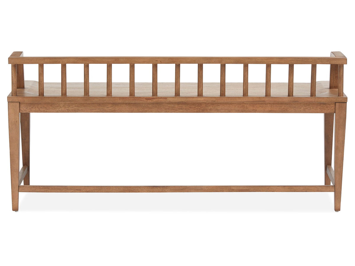Lindon - Arm Bench With Low Back - Light Brown, photo 3 of 7