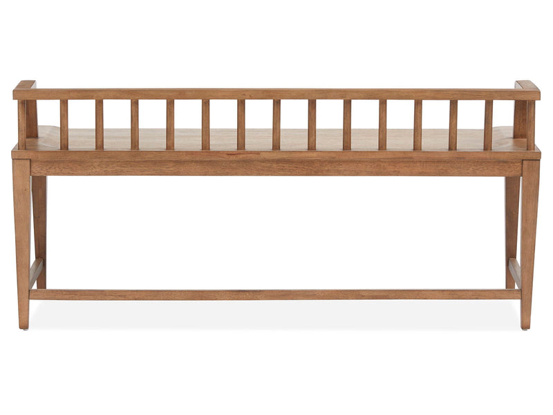 Lindon - Arm Bench With Low Back - Light Brown, photo 3 of 7