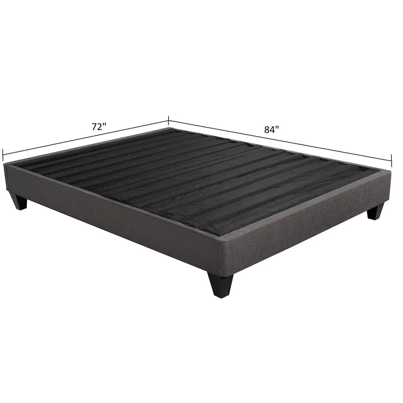 14" Upholstered Platform Bed Base, Mattress Foundation by HouseOfZazla