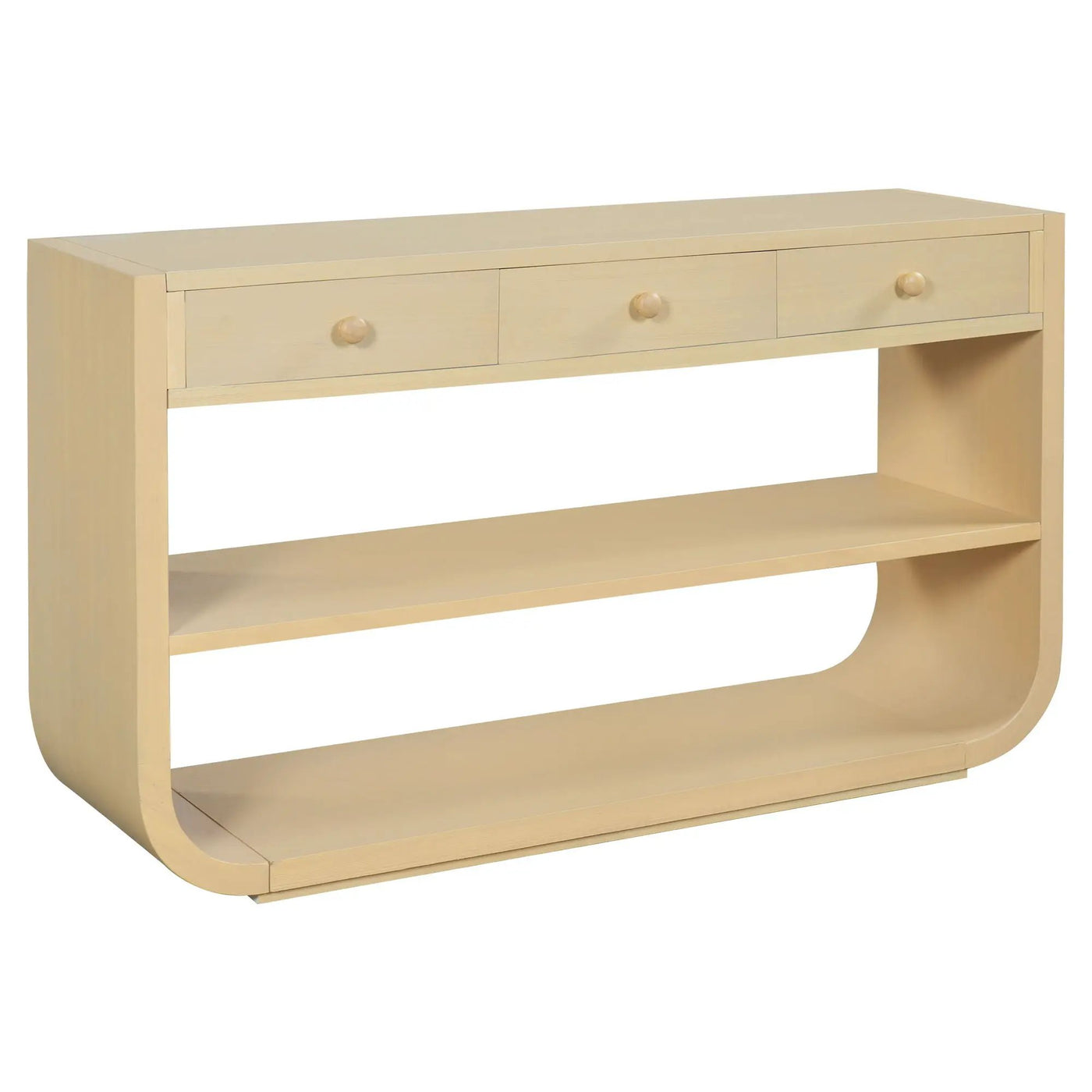 Console Table With 3 Soft Close Drawers & 2 Open Shelves by HouseOfZazla