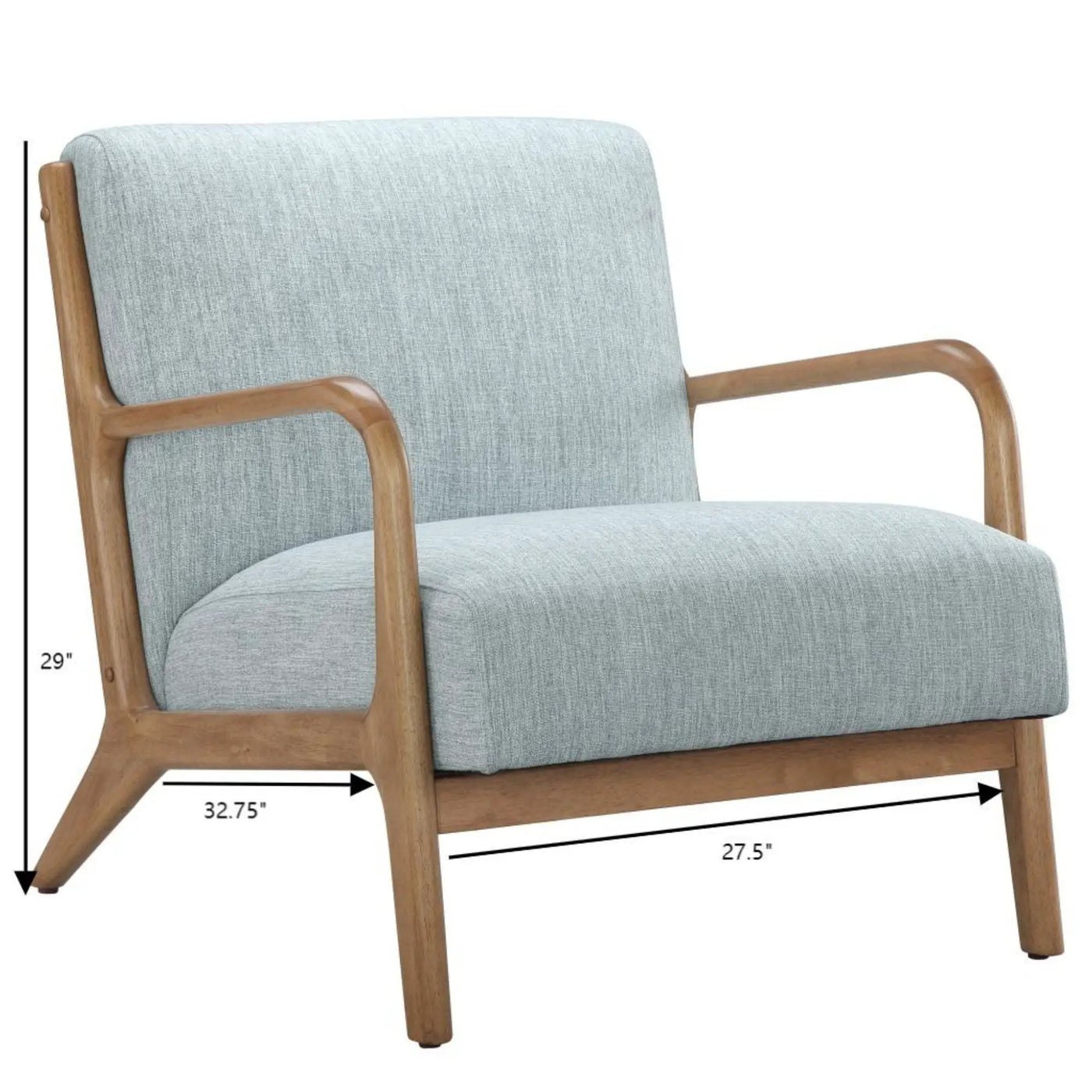 Mid-Century Style Lounge Chair With Upholstered Seat by HouseOfZazla
