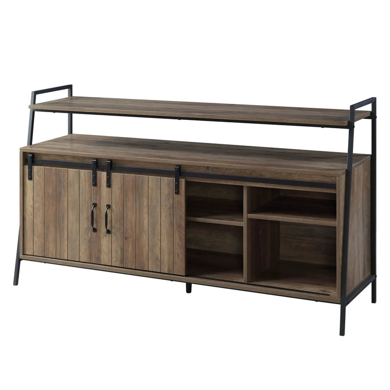 Rashawn - TV Stand - Rustic Oak & Black by Unique Piece Furniture