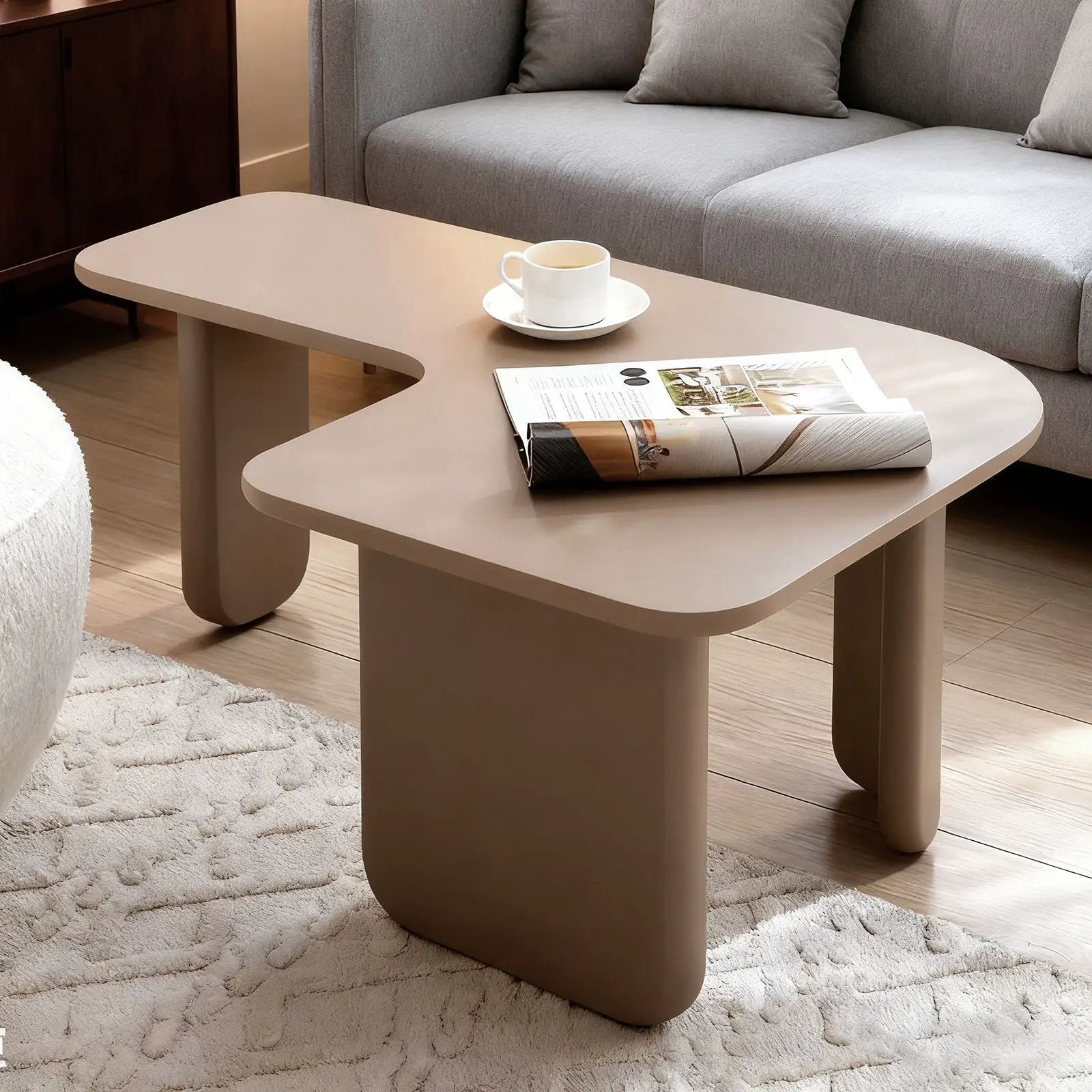 L-Shape Coffee Table For Living Room by Unique Piece Furniture