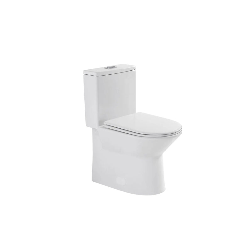 1 Piece Toilet With Dual Flush & Rimless Bowl - Glossy White by HouseOfZazla
