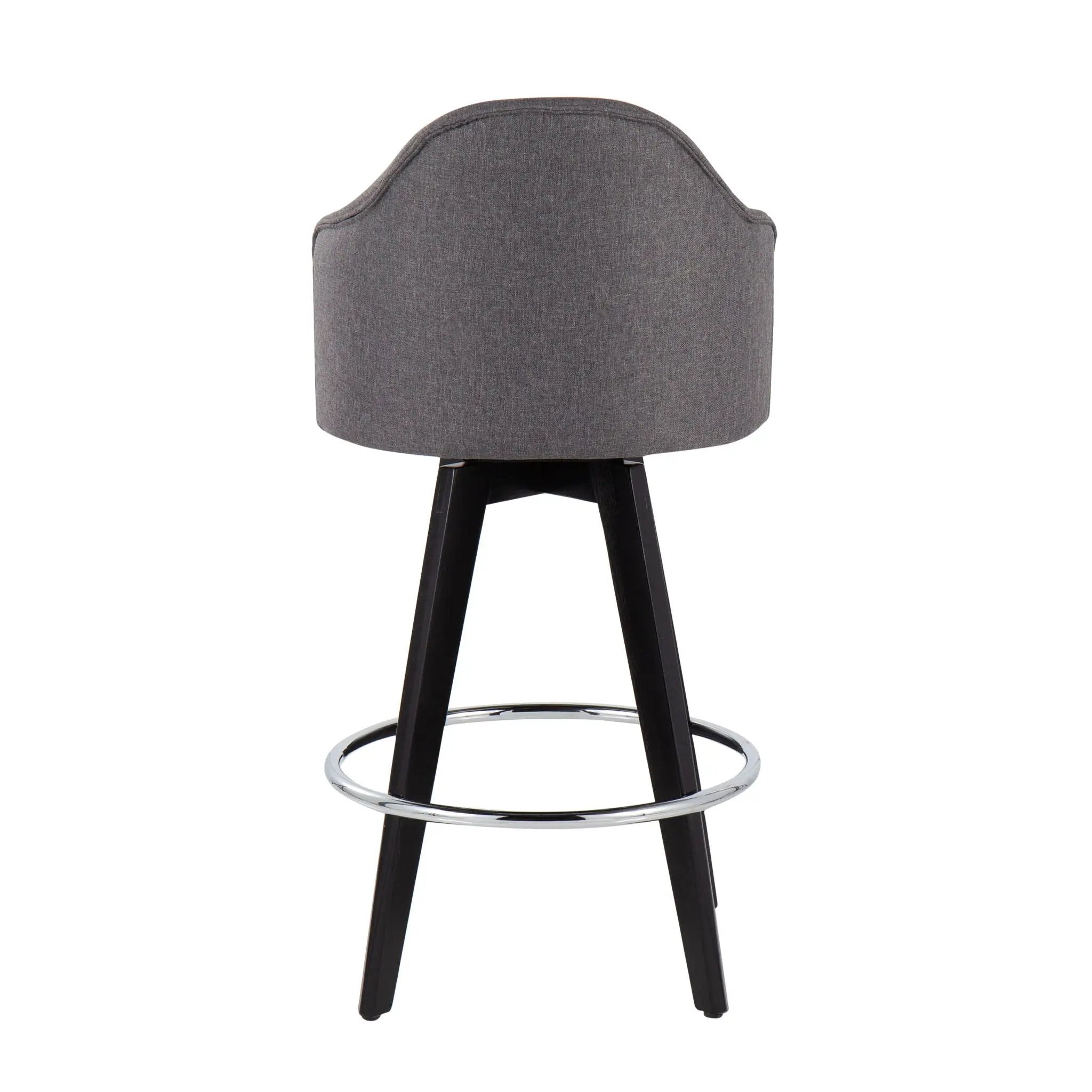 Ahoy - Contemporary Fixed Height Counter Stool With Round Footrest (Set of 2) by HouseOfZazla