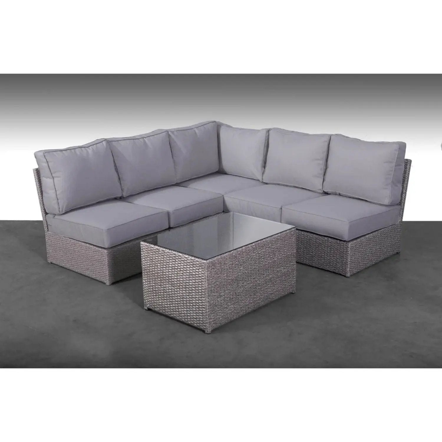 Comfortable Modern Patio Rattan Sectional Set With Cushions by Unique Piece Furniture