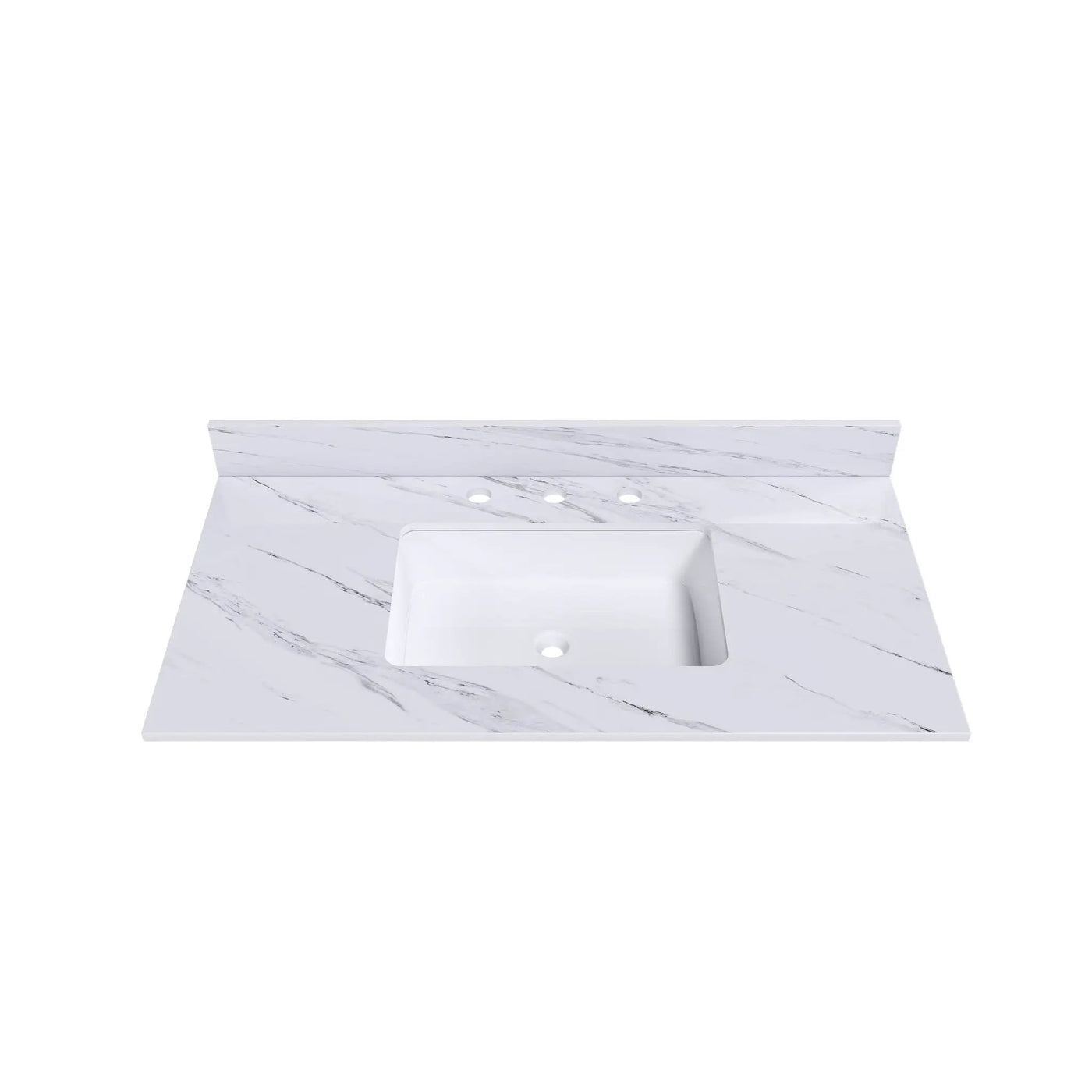 Bianco Carrara Venato Elegant Marble Vanity Top, Bathroom Vanity With Undermount Sink, Sintered Stone by HouseOfZazla