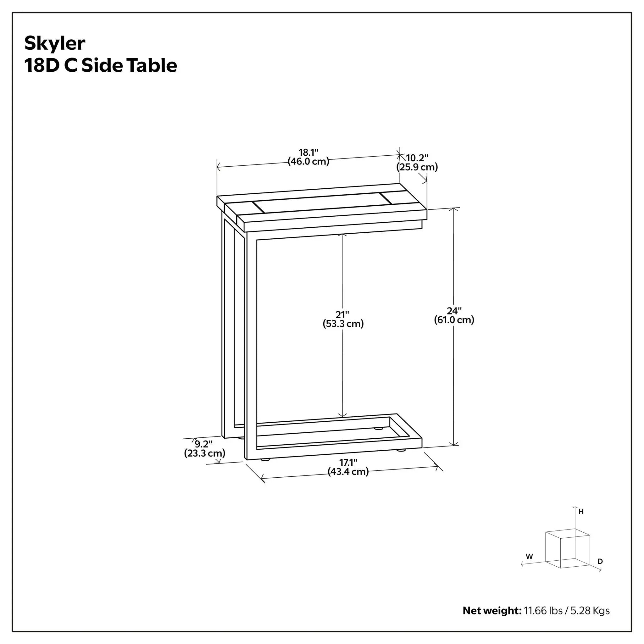 Skyler - C Side Handcrafted Table by Unique Piece Furniture