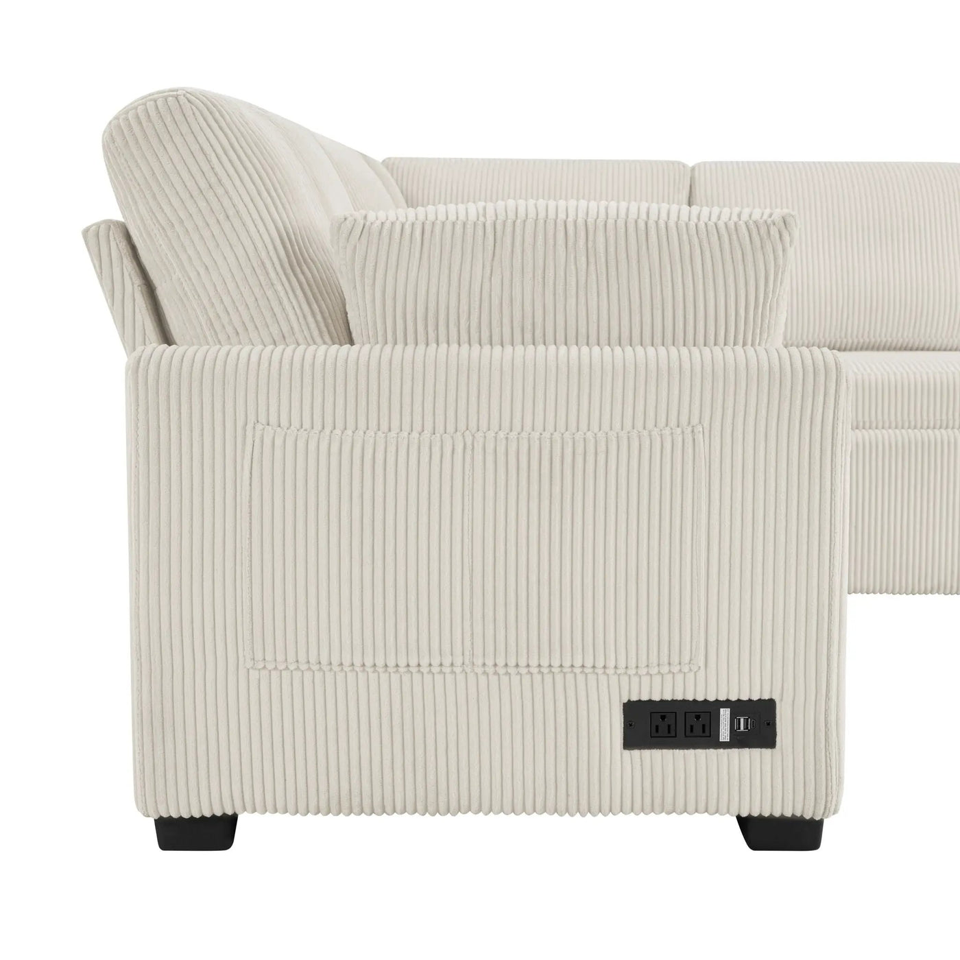 Convertible U-Shaped Sectional Sofa Bed With Reversible Chaise by HouseOfZazla
