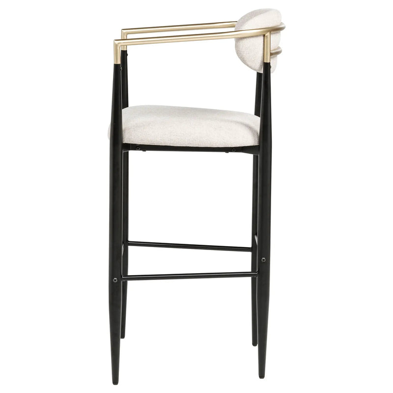 Tina Fabric Upholstered Bar Chair Beige (Set of 2) by Unique Piece Furniture