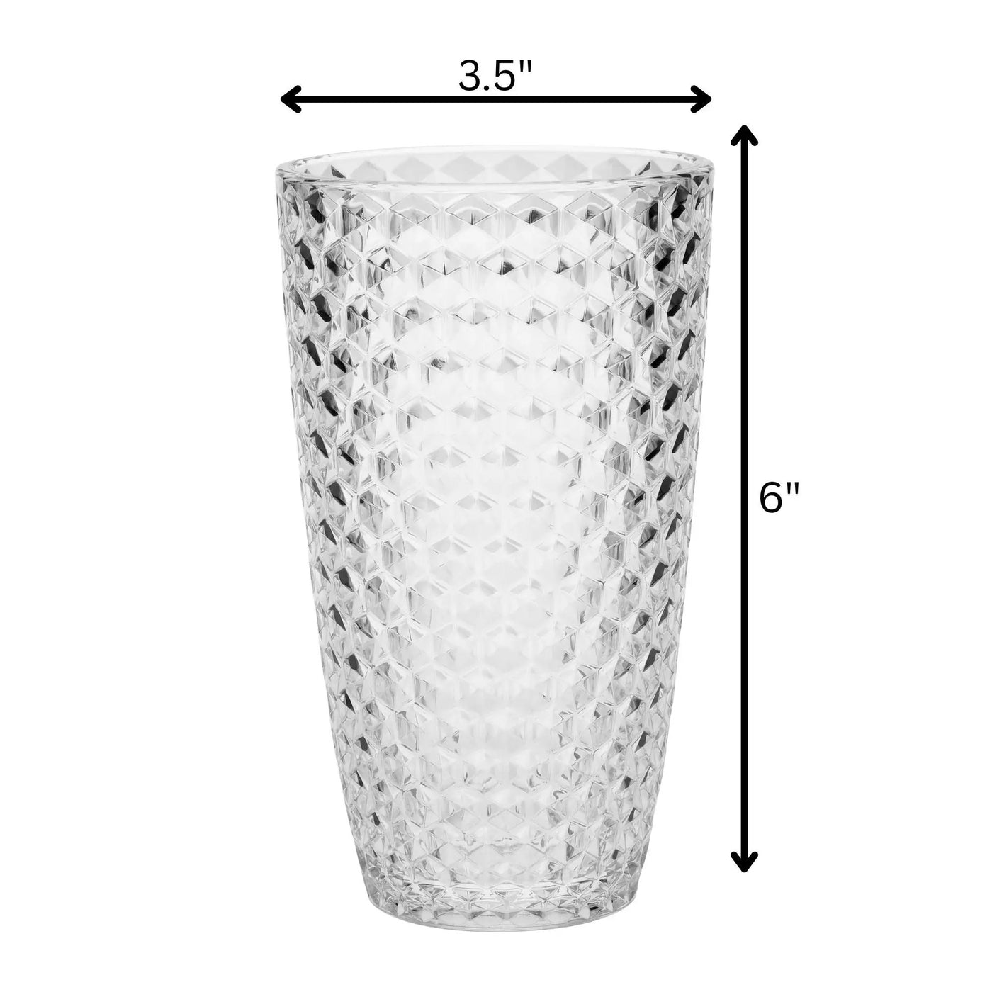 Leading Ware Diamond Cut Acrylic Drinking Glasses (Set of 4) by HouseOfZazla