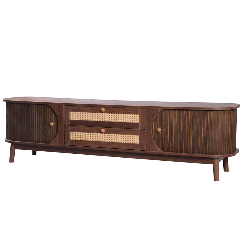 Modern Farmhouse Rattan TV Stand by BLAKHOM