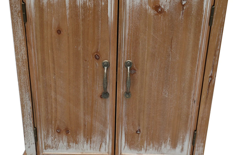 Rustic Wooden Storage Cabinet with Decorative Cutout Door & 3 Drawers by HouseOfZazla