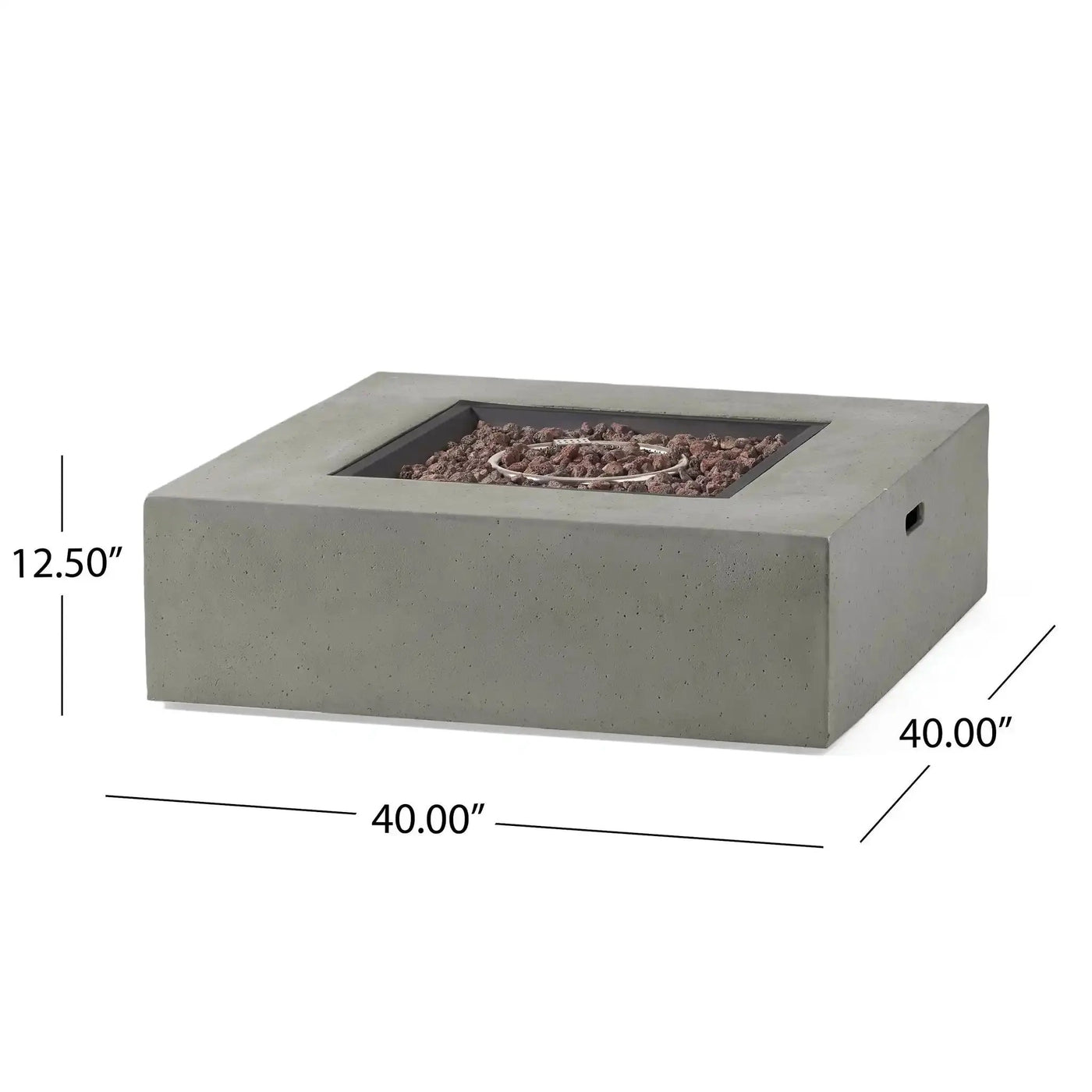 Modern 50,000 Btu Square Fire Table With Propane Tank by HouseOfZazla
