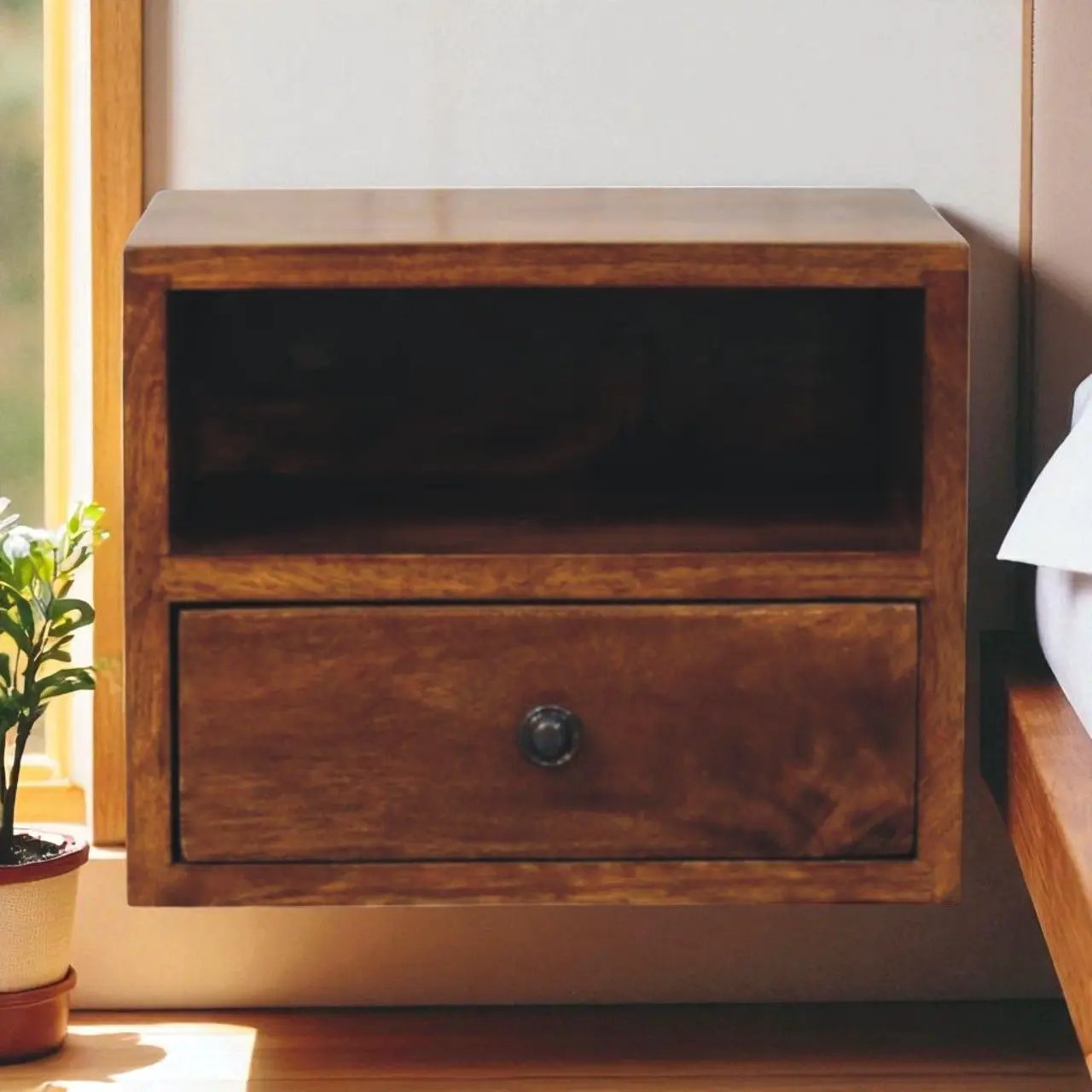 Solis - 1 Drawer Wall Mounted Nightstand by HouseOfZazla