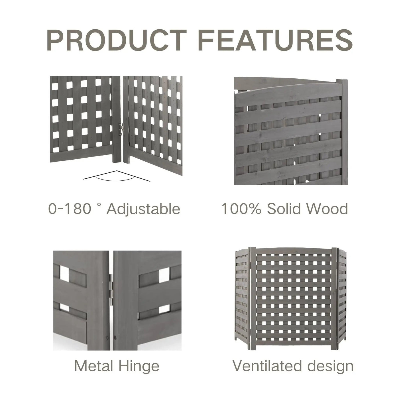 3 Panel Outdoor Air Conditioner Fence Screen by HouseOfZazla