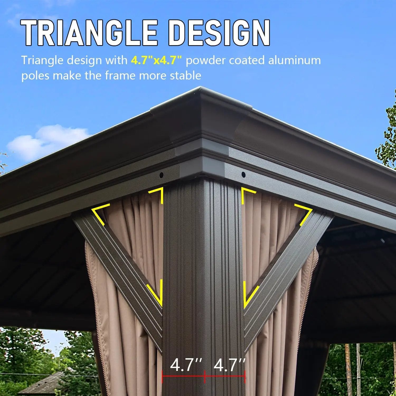 14x22FT Hardtop Gazebo with Galvanized Steel Double Roof by HouseOfZazla
