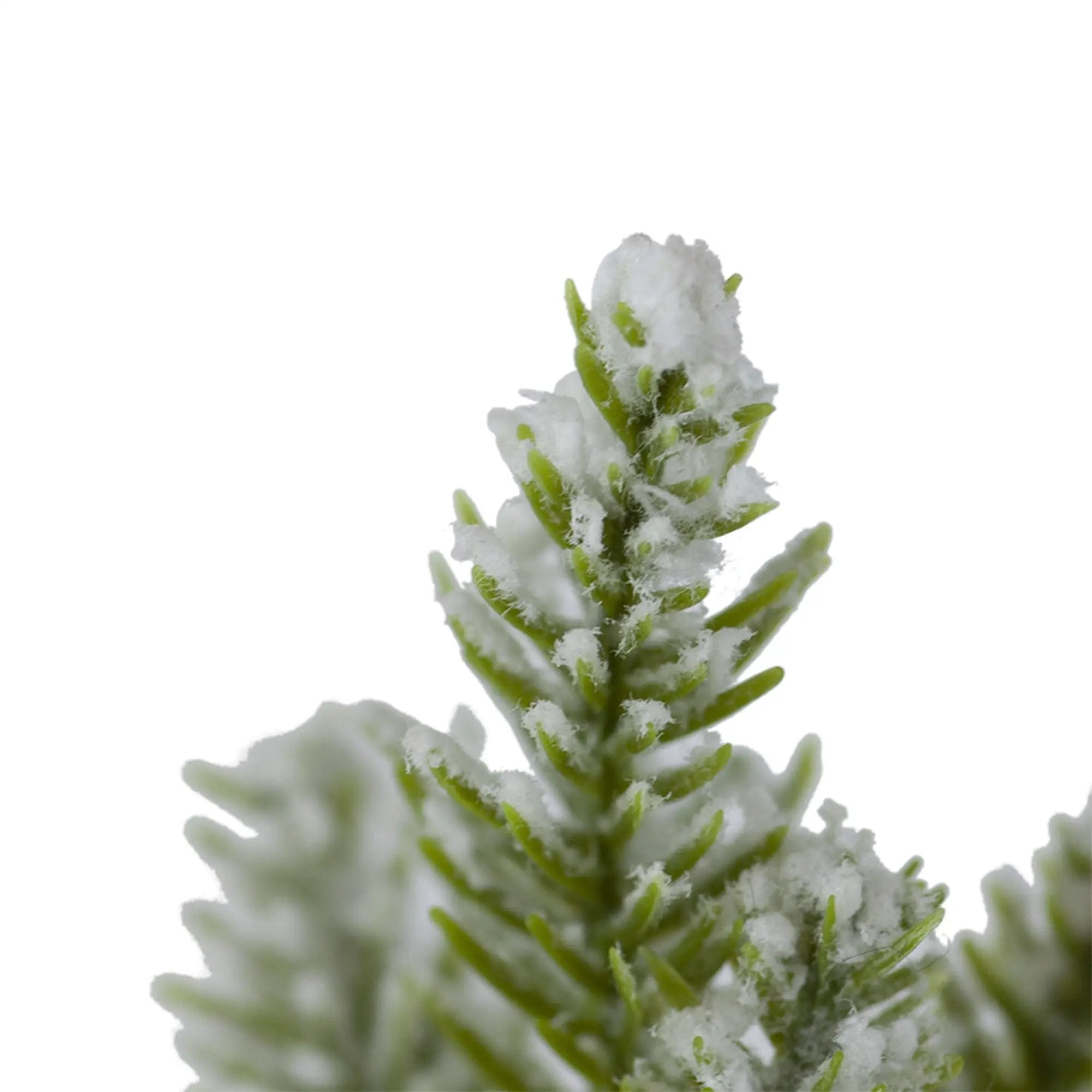 Set of 2, 13.5" Christmas PVC Tree On Wood Base With Snow by HouseOfZazla