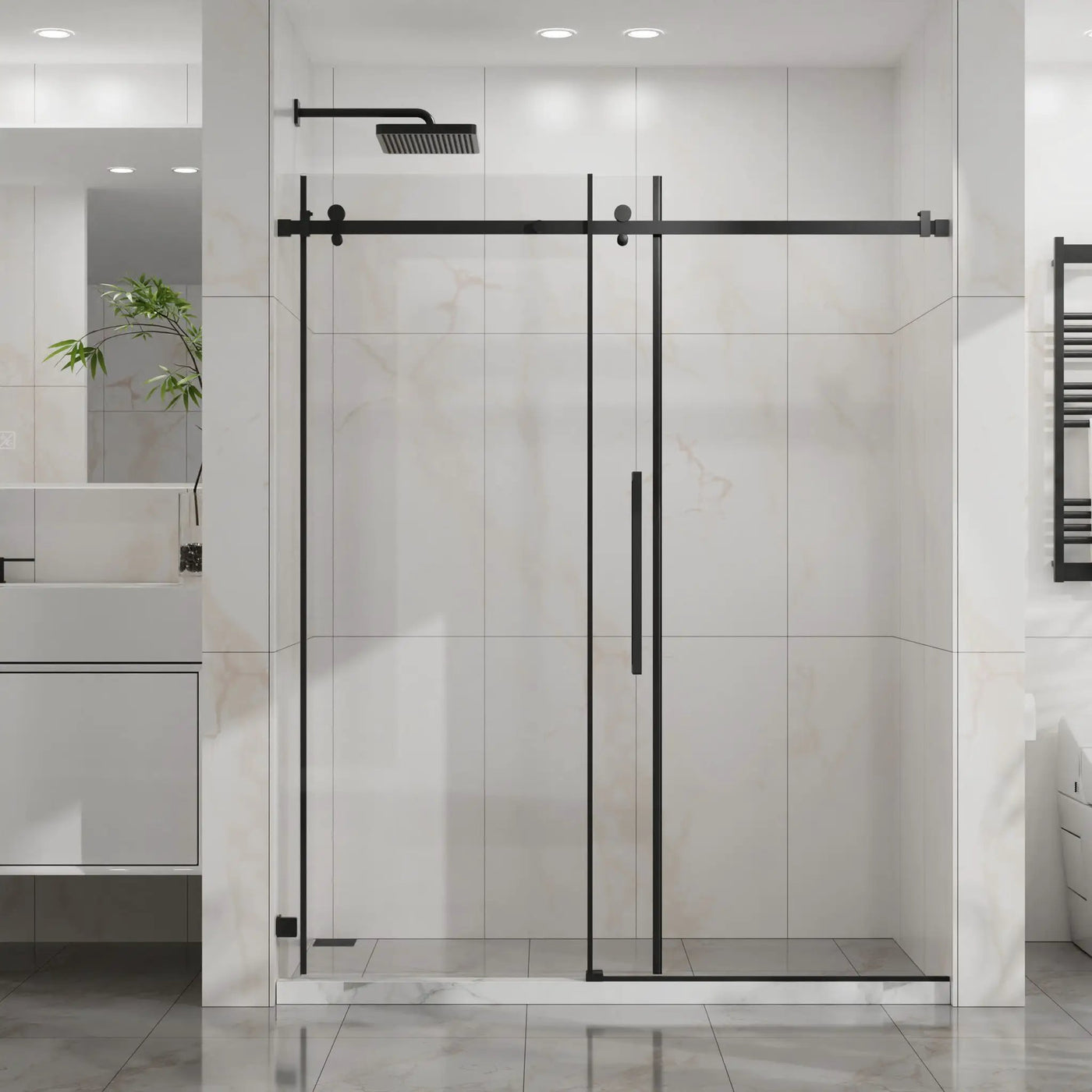 Frameless Tub Sliding Shower Door With Easy Clean Coating by HouseOfZazla