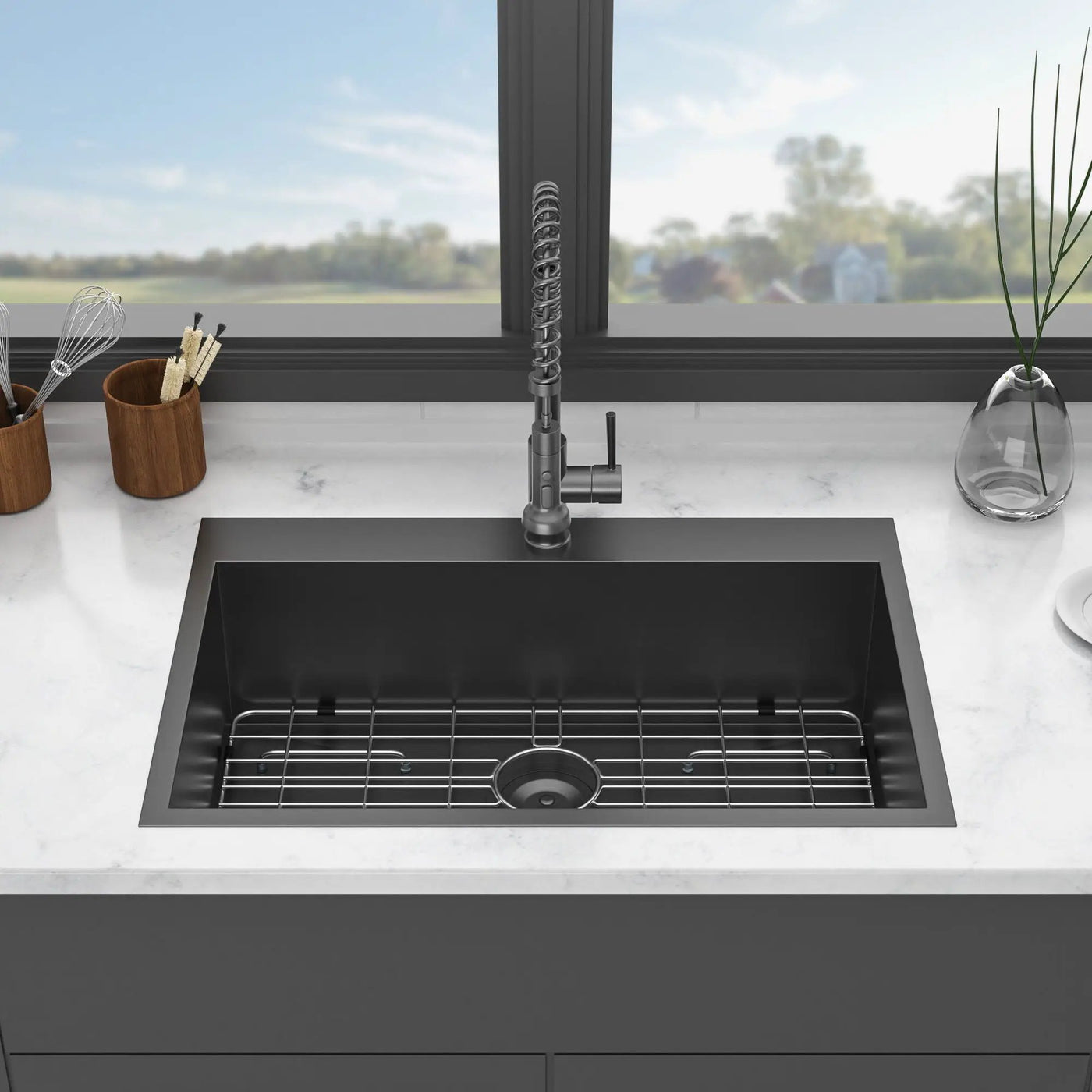 Drop In Kitchen Sink, 16 Gauge Stainless Steel, Topmount by HouseOfZazla