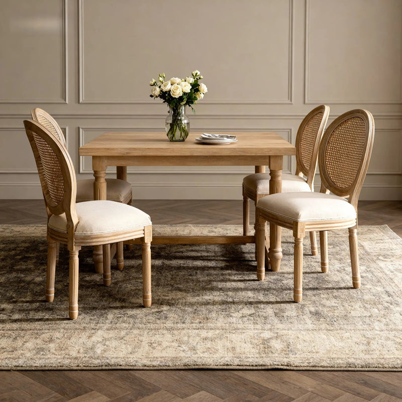 French Style Solid Wood Frame Seating for Dining by HouseOfZazla