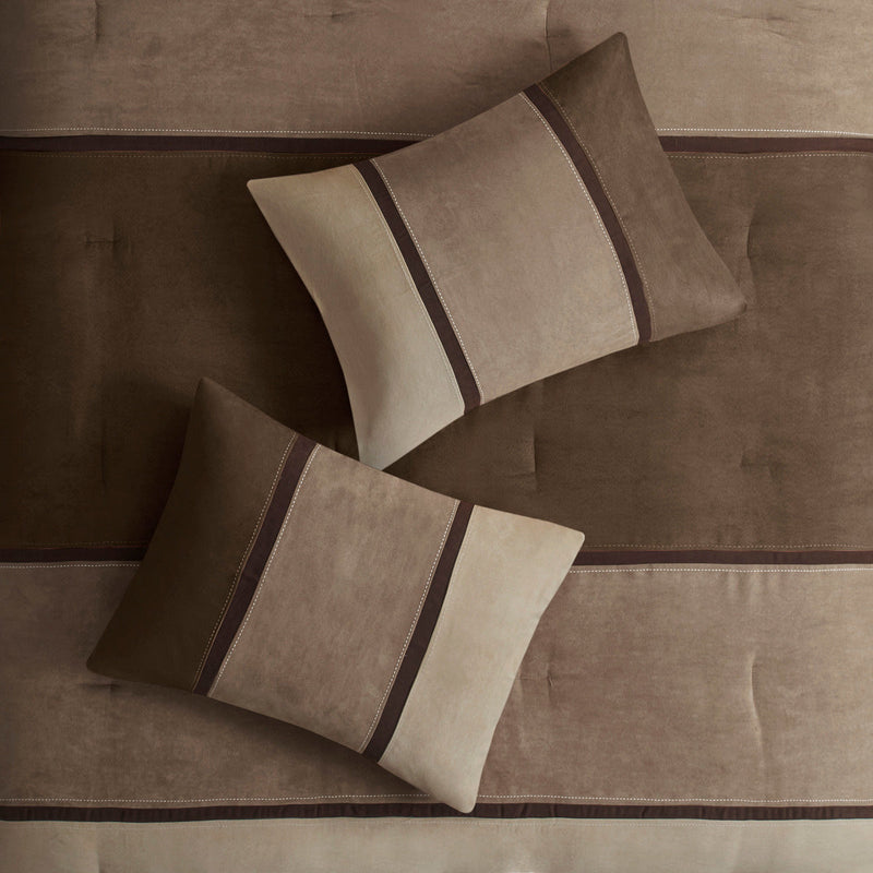 7 Piece Faux Suede Comforter Set, photo 2 of 10