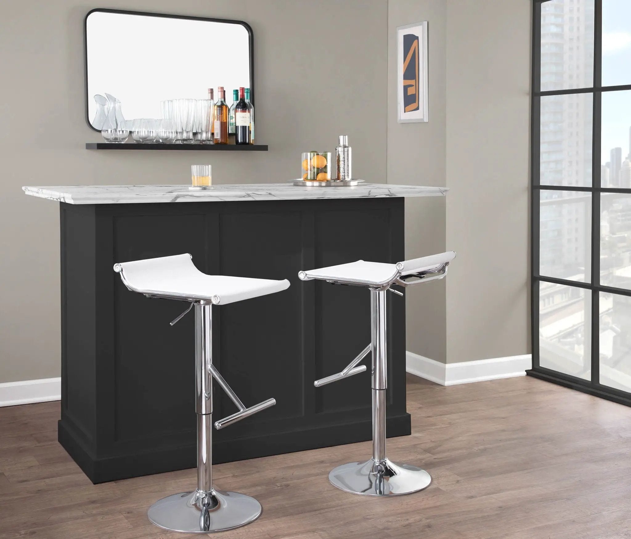 Mirage Ale - Contemporary Adjustable Bar Stool by HouseOfZazla