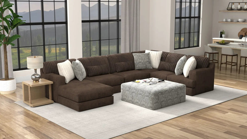 Logan - Cocktail Ottoman - Chocolate Brown by Unique Piece Furniture