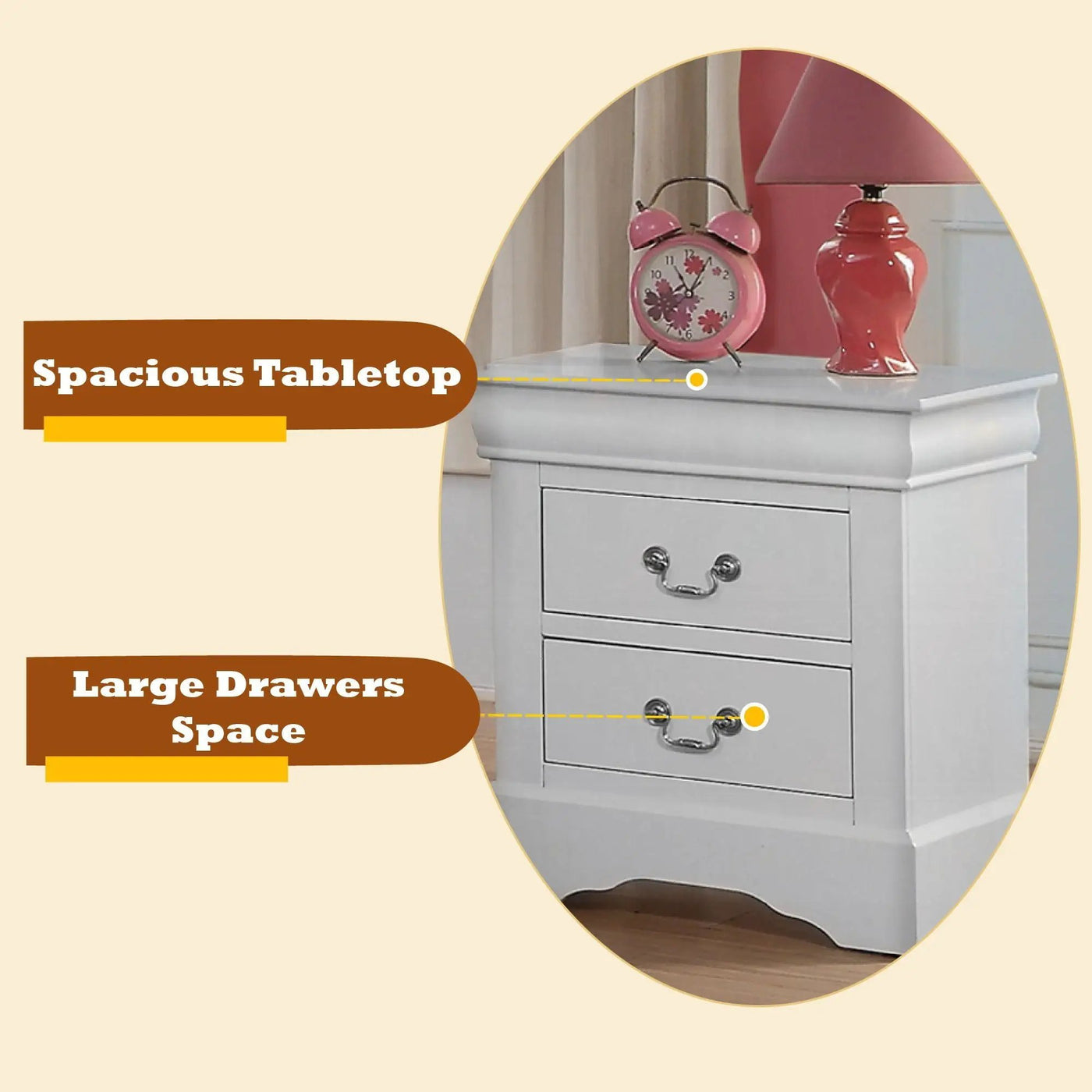 Louis Philippe III - Sleek Design Nightstand by HouseOfZazla