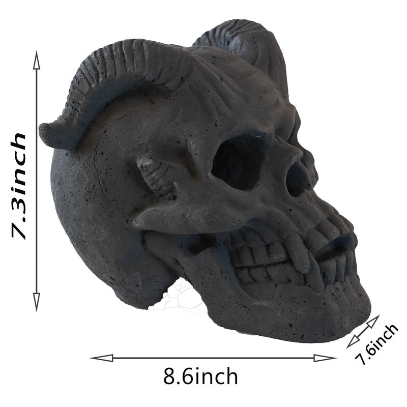 Hand-Forged Flame Skull for Fire Pits and Hearths by HouseOfZazla