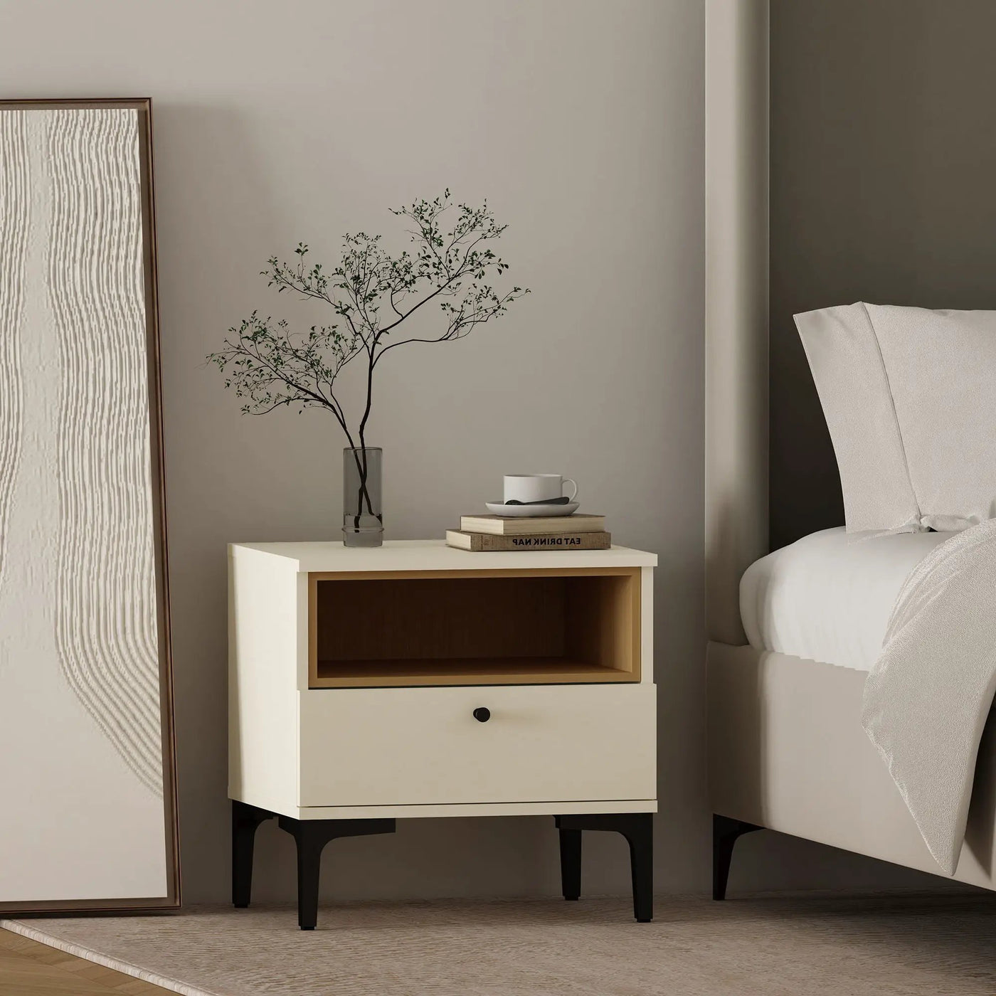 Amara - Nightstand With 1 Drawer by HouseOfZazla