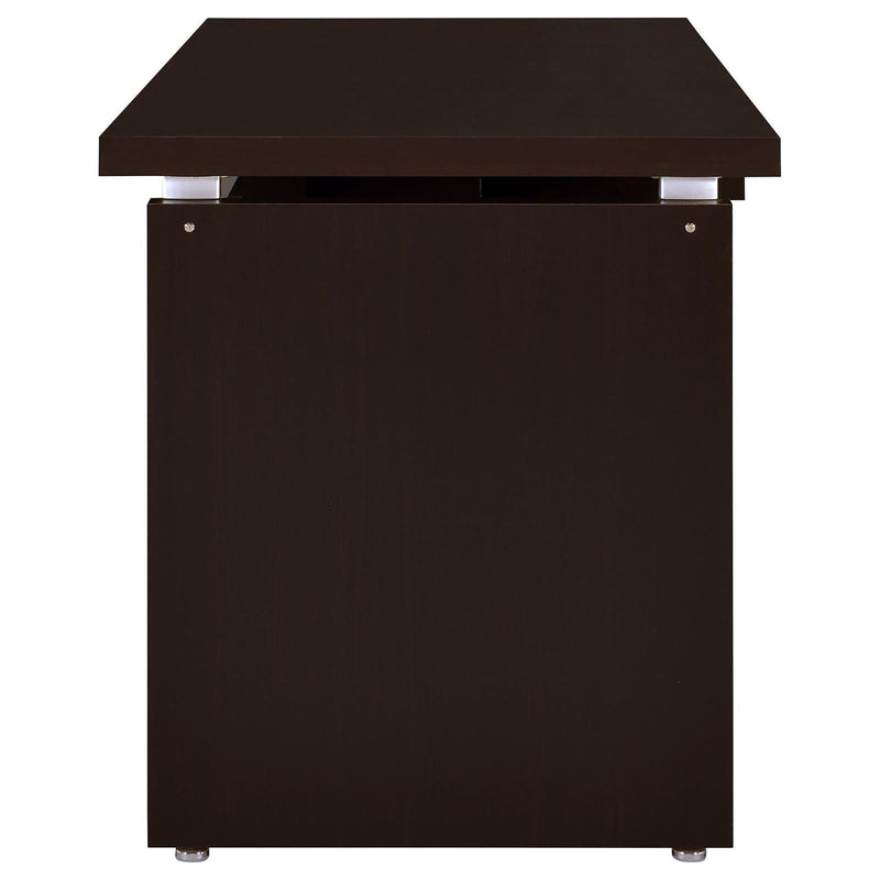 Floating - Top Computer Desk With Pullout Keyboard Shelf - Brown by HouseOfZazla